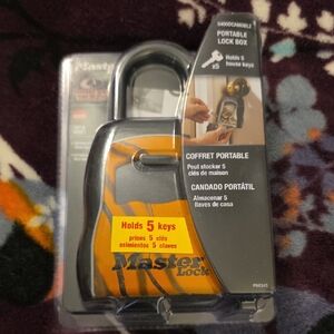 Portable Lock Box - Black and Orange